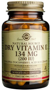 Dry Vitamin E 134mg (200iu) - 50 Veg Caps