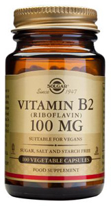 Vitamin B2 (Riboflavin) 100mg - 100 Veg Caps