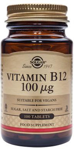 Vitamin B12 100mcg - 100 Veg Caps