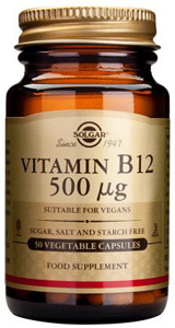 Vitamin B12 500mcg - 50 Veg Caps