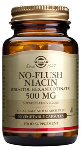 No-Flush Niacin (Inositol Hexanicotinate) 500mg - 50 Veg Caps