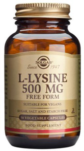 L-Lysine 500mg - 50 Veg Caps
