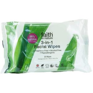 3-in-1 Facial Wipes - Pack of 25