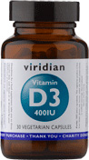 Vitamin D3 400iu (Vegan) - 30 Veg Caps