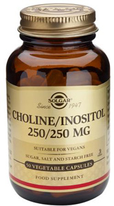 Choline/Inositol 250/250mg - 50 Veg Caps