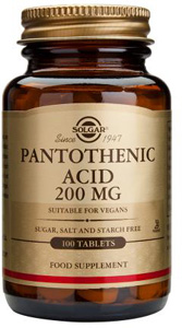 Pantothenic Acid 200mg - 100 Tabs