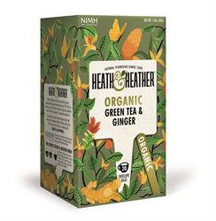 Heath and Heather Organic Green Tea and Ginger - 20bags